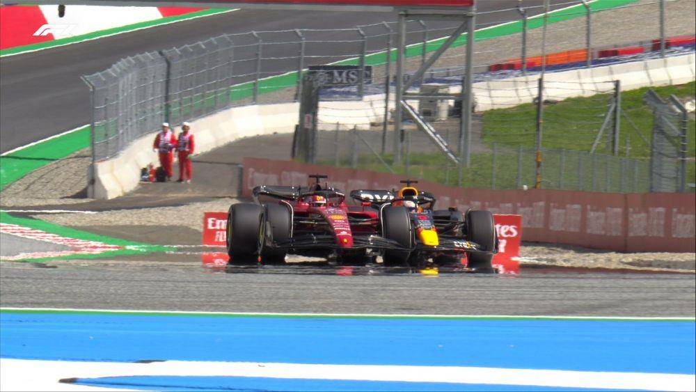 Charles Leclerc dan Max Verstappen pada GP Austria 2022 (twitter.com/F1)