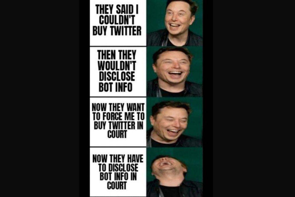 Meme Elon Musk terkait pembelian Twitter (twitter.com/elonmusk)