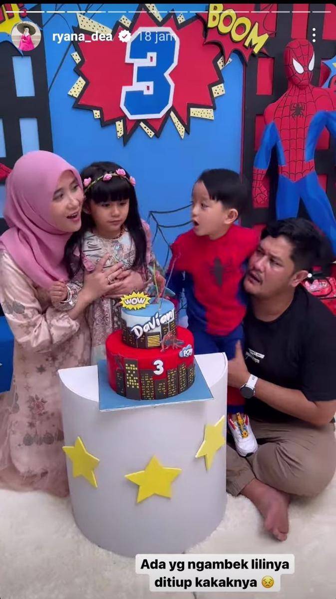 potret ultah ke-3 Davian (instagram.com/ryana_dea)