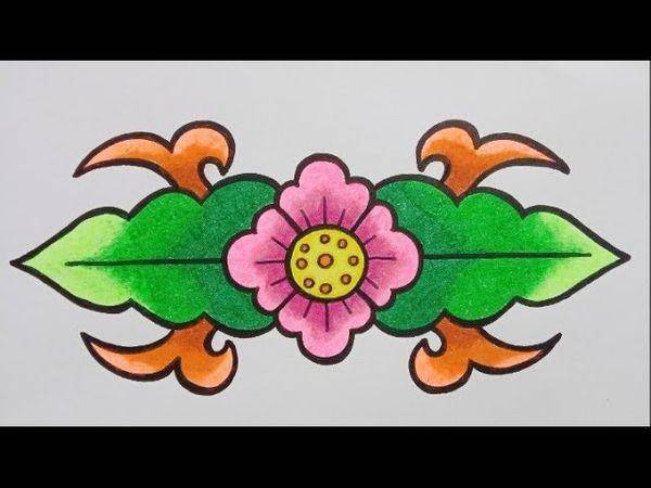 Ilustrasi ragam hias bunga (youtube.com/IstoyoPaintingArt)