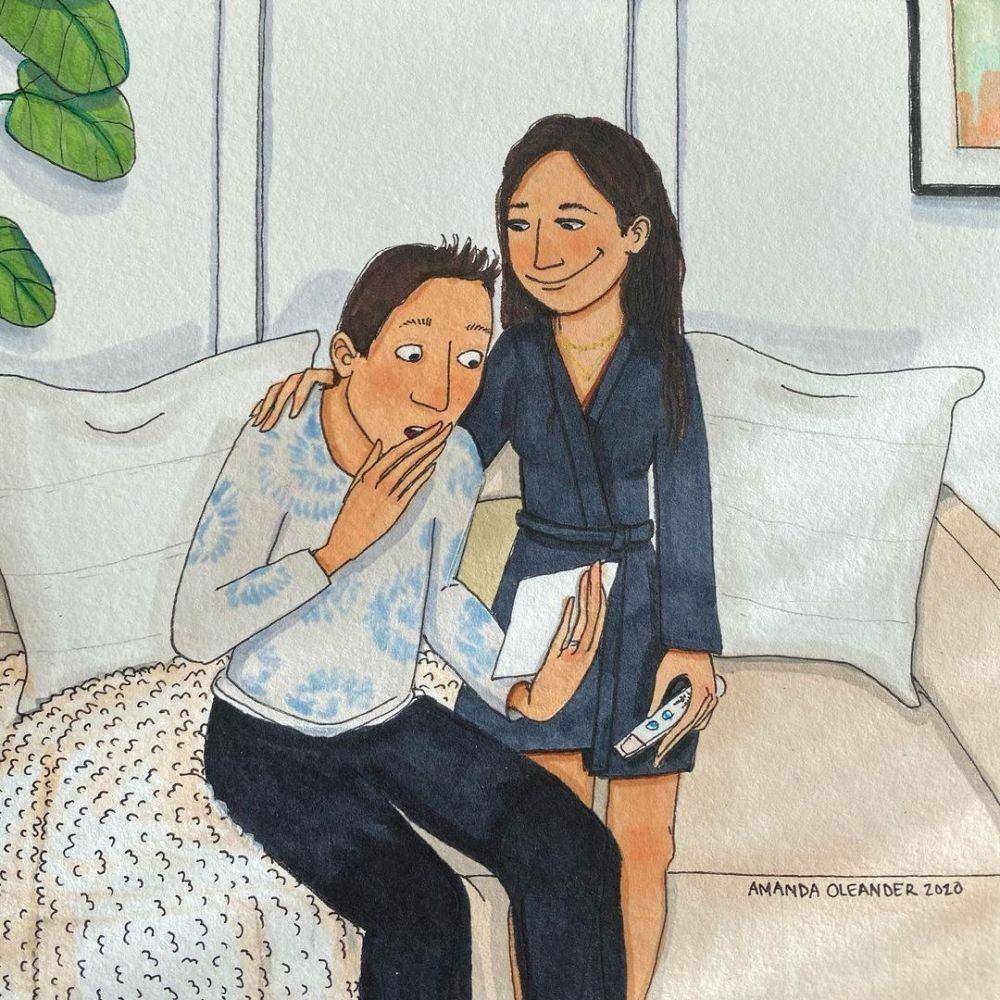 Ilustrasi ibu hamil. (instagram.com/amandaoleander)