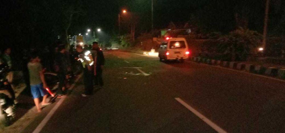 TKP laka lantas di Jln Yogyakarta-Wates Km 19. (Dok. Polsek Sentolo)