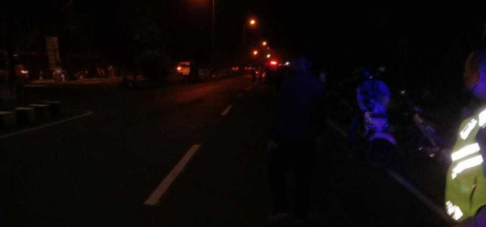 TKP laka lantas di Jln Yogya-Wates.(doc.Polsek Sentolo)
