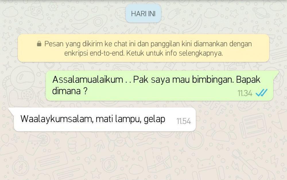 balasan lucu chat dari dosen pembimbing (twitter.com/fbreceh)