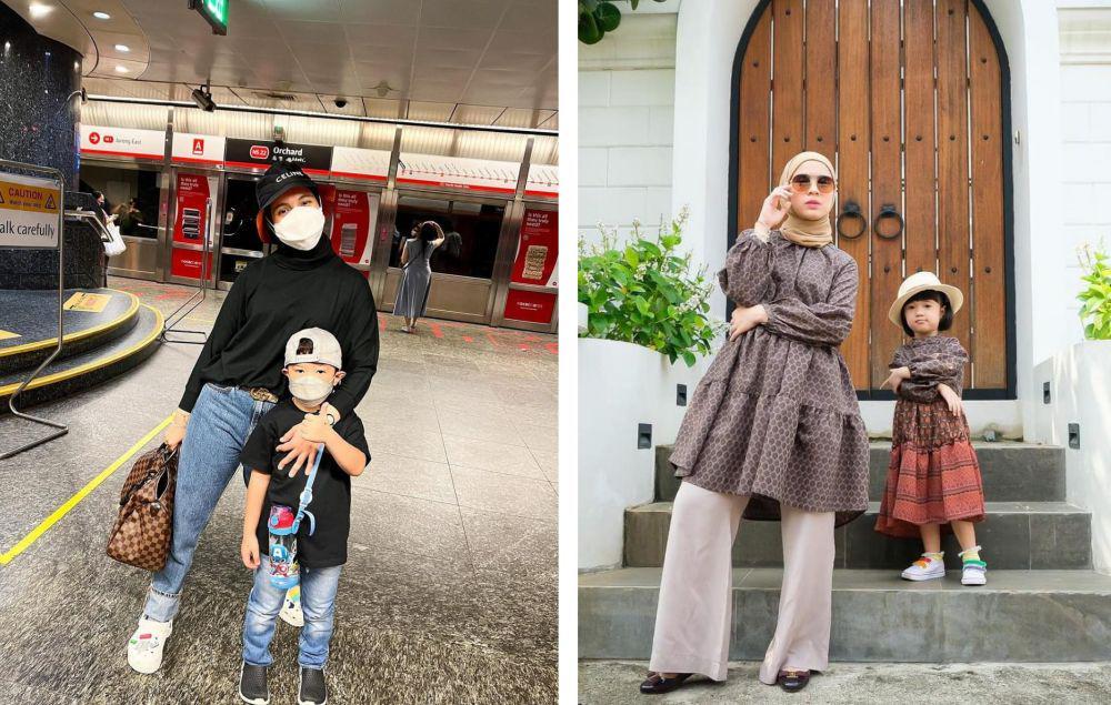 9 Potret OOTD Nycta Gina bersama Buah Hati, Mama Muda Hits!