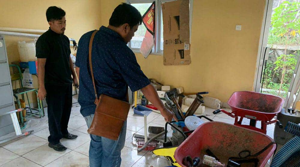 Gudang Dermaga Adikarto dibobol maling. (Dok. Polres Kulon Progo)