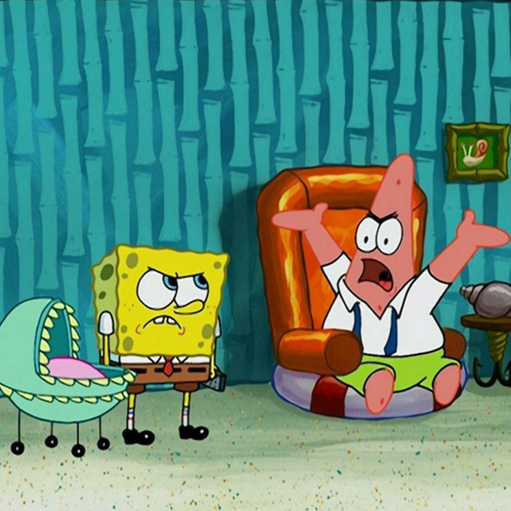 Spongebob dan Patrick beradu argumen (spongebob.fandom.com)