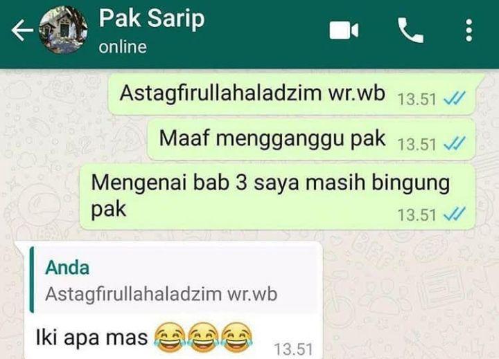 balasan lucu chat dari dosen pembimbing (instagram.com/dramakampus)