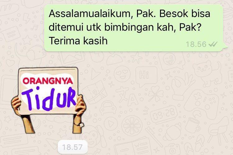 10 Balasan Chat Dosen Pembimbing Skripsi, Bikin Elus Dada!