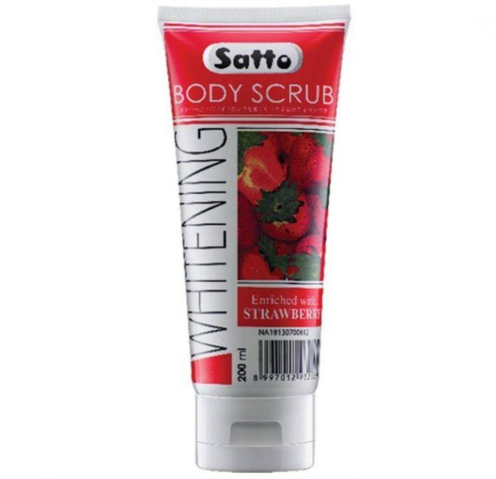 Satto Whitenig Body Scrub Strawberry (tokopedia.com/Gapast)