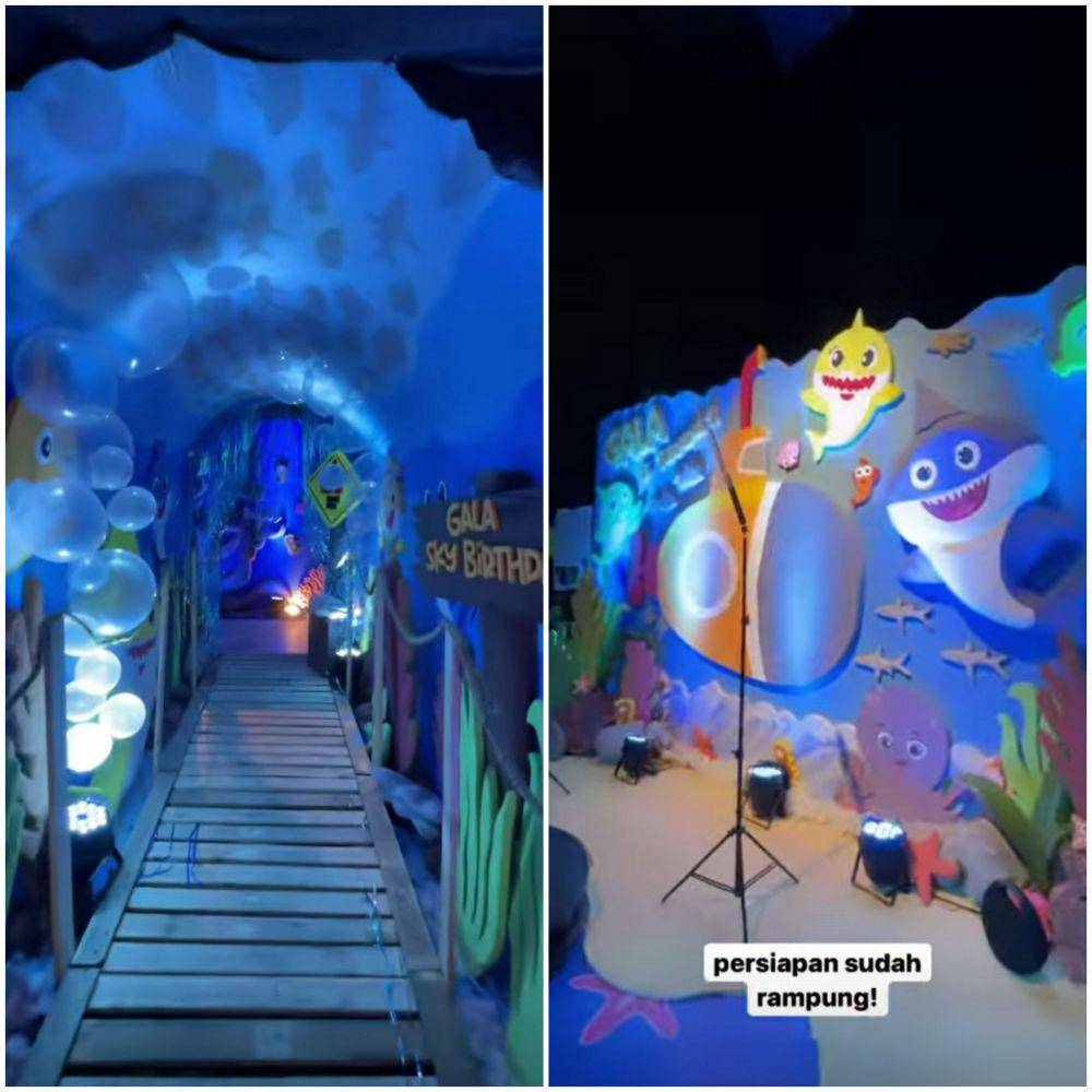dekorasi ruangan ulang tahun Gala Sky (Instagram.com/thariqhalilintar)
