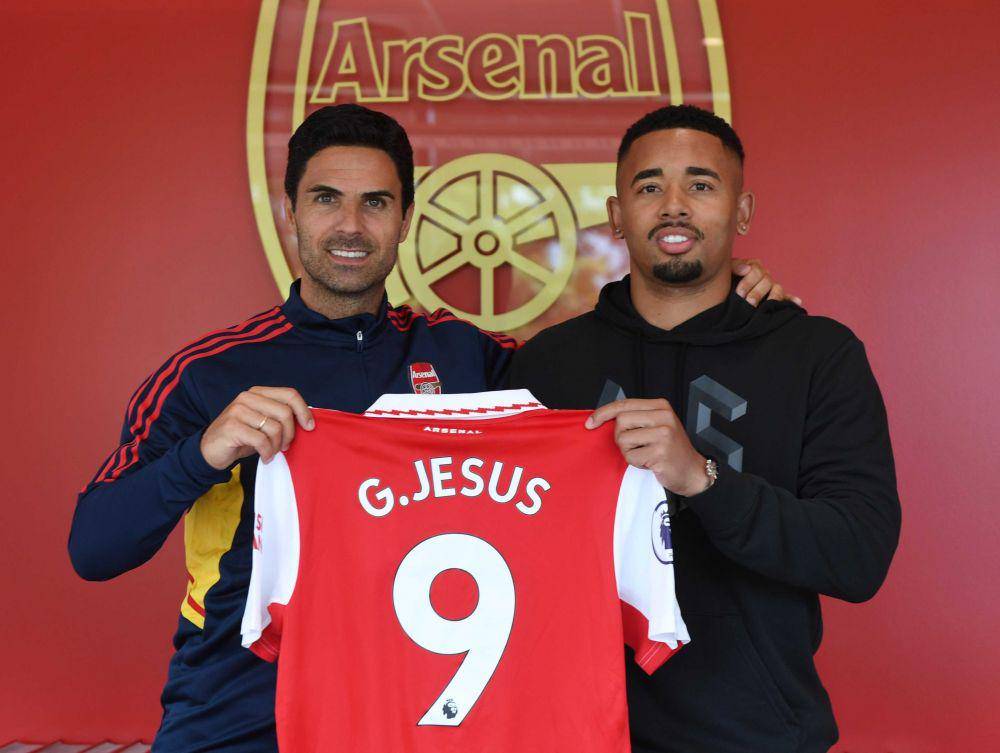 Mikel Arteta & Gabriel Jesus (twitter.com/Arsenal)