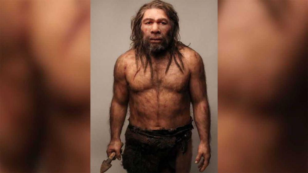 ilustrasi neanderthals yang berjalan tegap (edition.cnn.com)