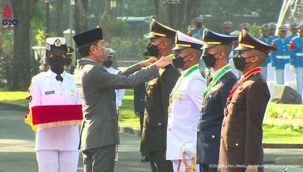 Presiden Jokowi Lantik Perwira TNI dan Perwira Polri Tahun 2022 (Youtube.com/Sekretariat Presiden)