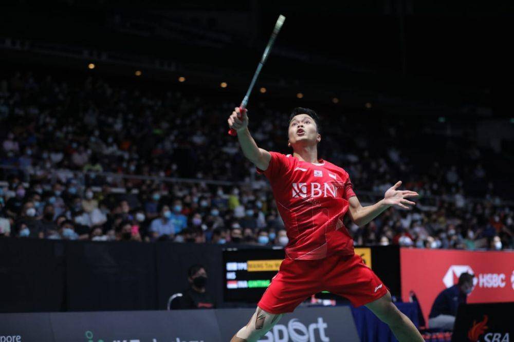 Anthony Sinisuka Ginting di Singapore Open 2022 (dok. PP PBSI)