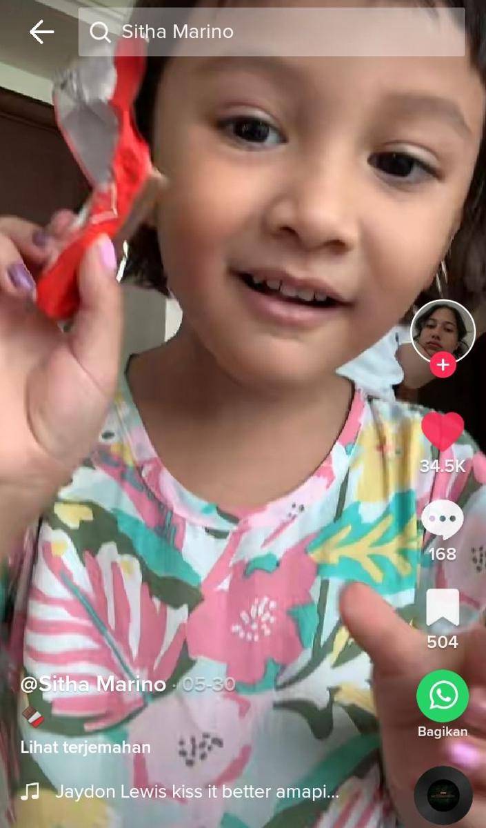 potret Surinala Carolina (tiktok.com/Sitha Marino)
