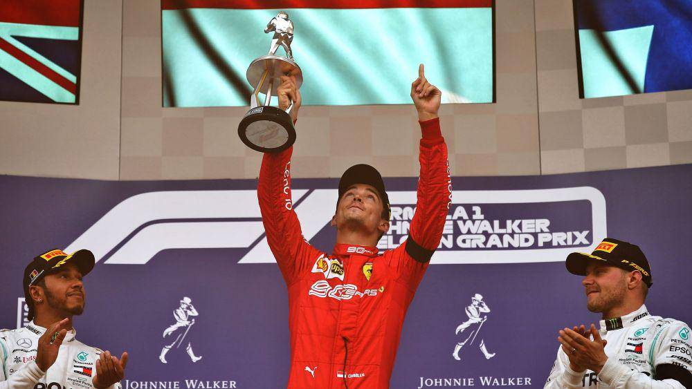 Charles Leclerc menangi GP Belgia 2019 pada Minggu (1/9/2022). (formula1.com)