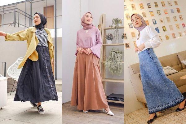 10 Mix and Match Outfit Hijab Ala Putri Melati, Simple tapi Stylish