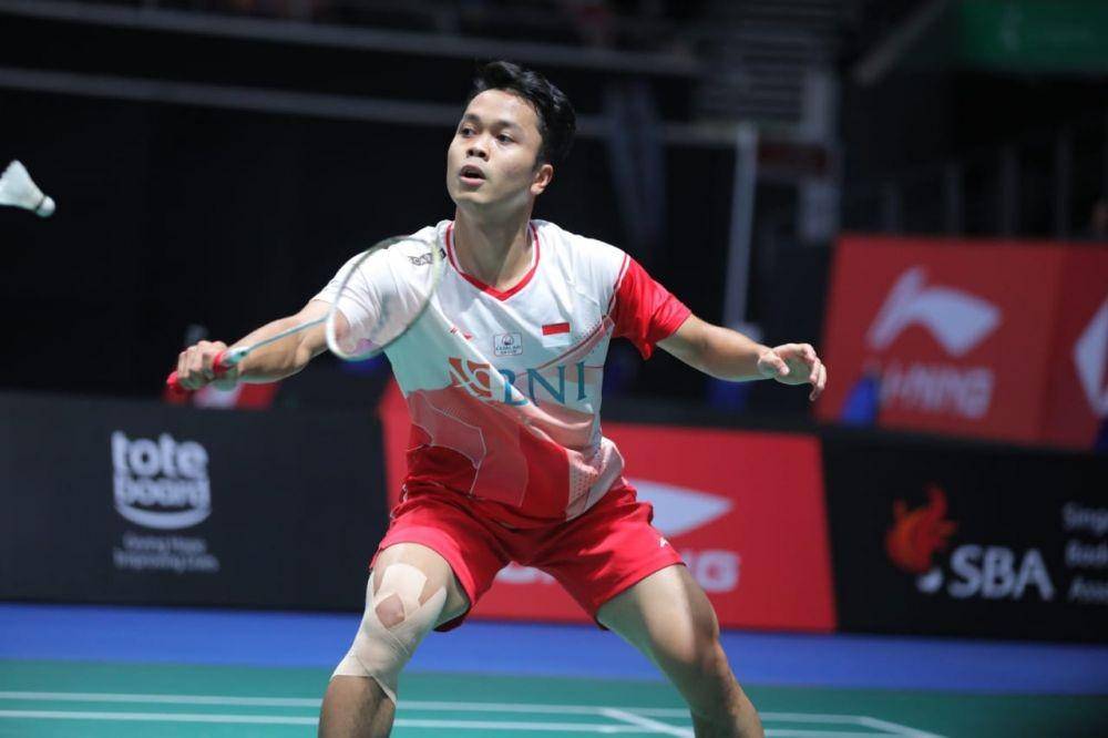 Anthony Sinisuka Ginting di semifinal Singapore Open 2022 (Dok. PP PBSI)