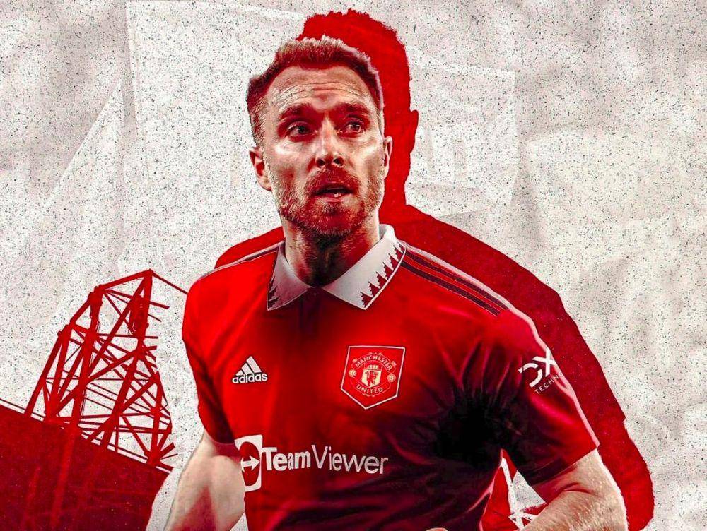 ilustrasi Christian Eriksen berseragam Manchester United (twitter.com/FabrizioRomano)