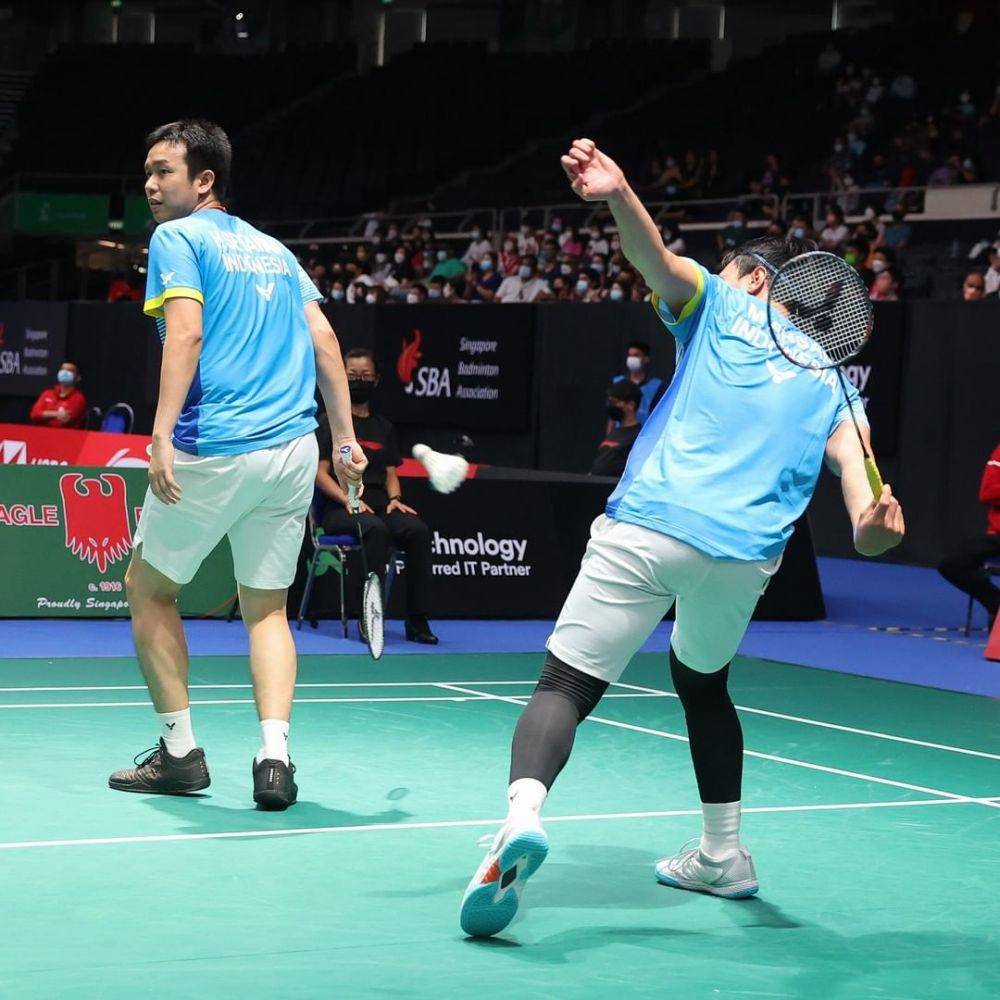 Ahsan/Hendra di Singapore Open 2022 (instagram.com/bwf.official)