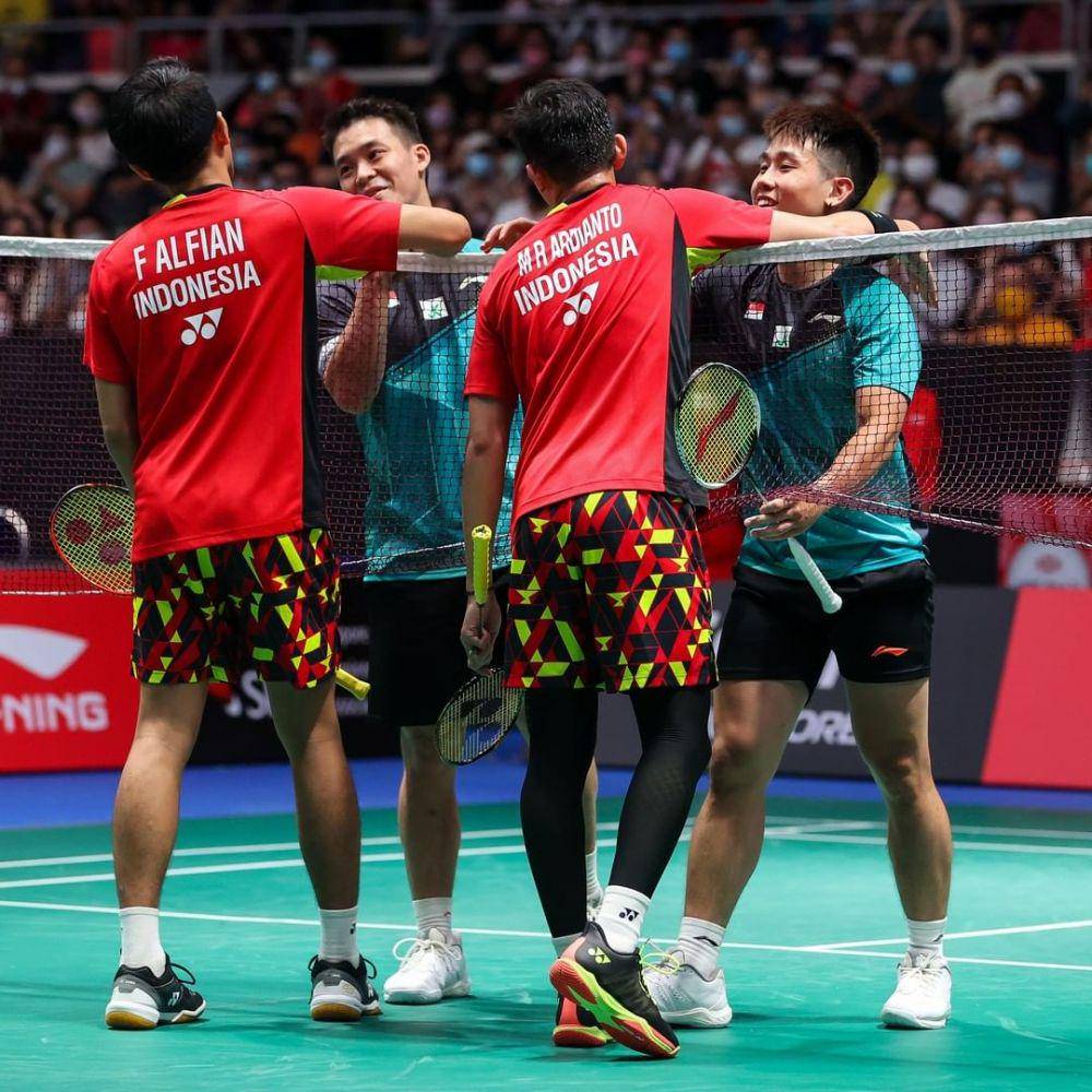 Fajar/Rian di Singapore Open 2022 (instagram.com/bwf.official)