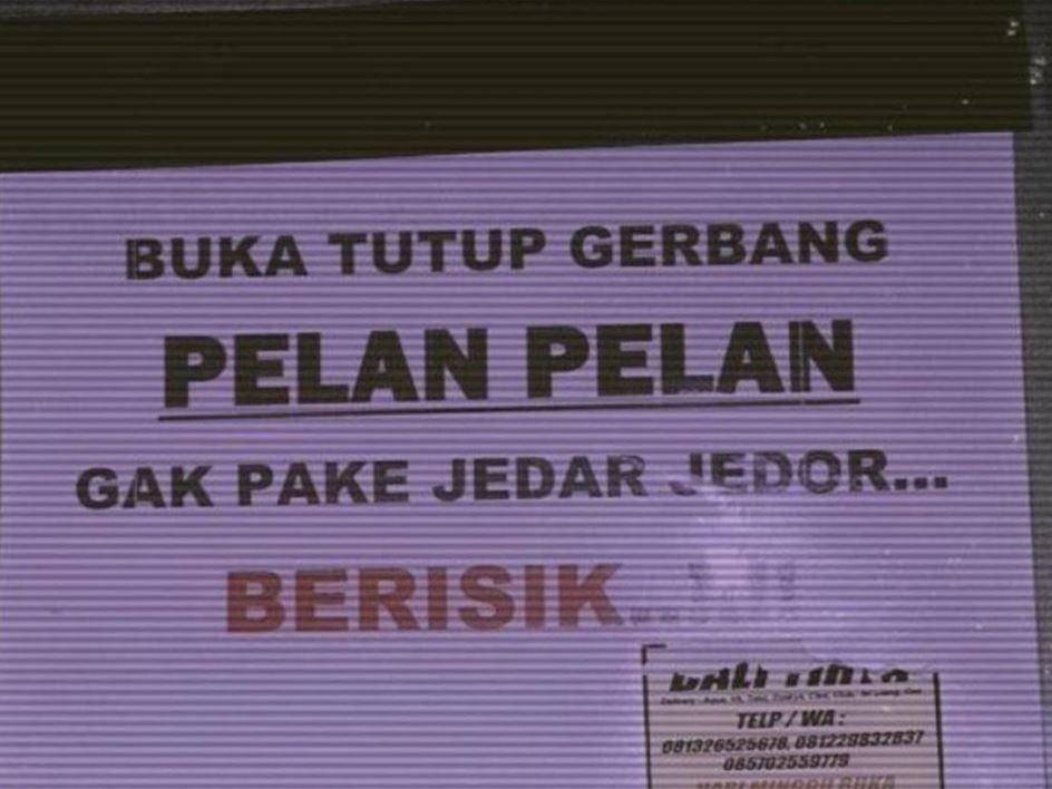 tulisan harap hati-hati (twitter.com/txtdrstorywa)