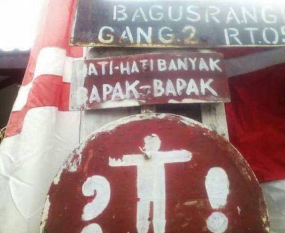 tulisan harap hati-hati (instagram.com/id.dagelan)
