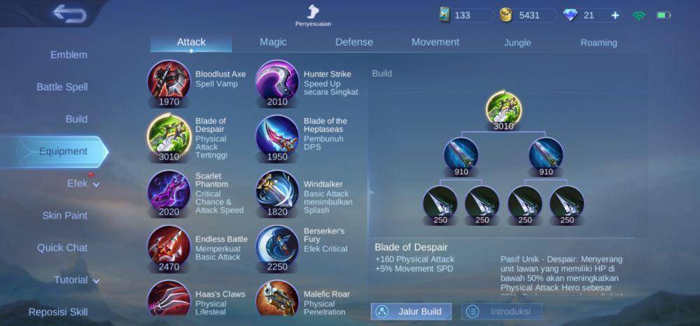 Blade of despair (dok. Moonton/Mobile Legends)