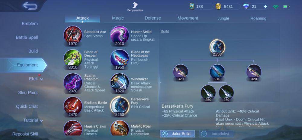 Bersekers fury (dok. Moonton/Mobile Legends)