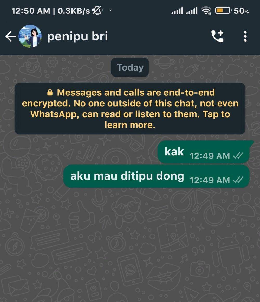 potret chat netizen serang balik penipu (twitter.com/mabatwitard)