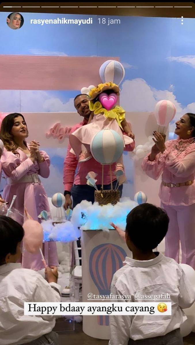 potret ulang tahun ke-2 Ayang (instagram.com/rasyenahikmayudi)