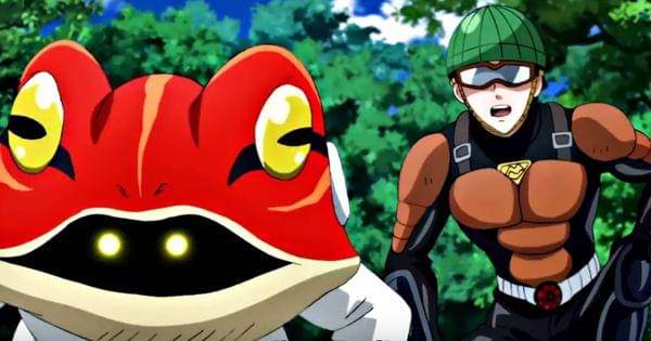 Mumen Rider dan Chain Toad melacak keberadaan monster ( Dok. Madhouse / One Punch Man )