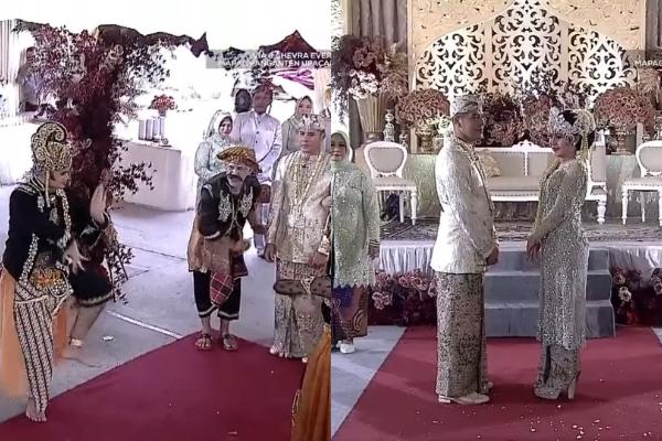 9 Dekorasi Upacara Adat Sunda Via Vallen & Chevra Yolandi, Nuansa Emas