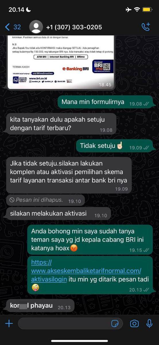 potret chat netizen serang balik penipu (twitter.com/melonsquashh)
