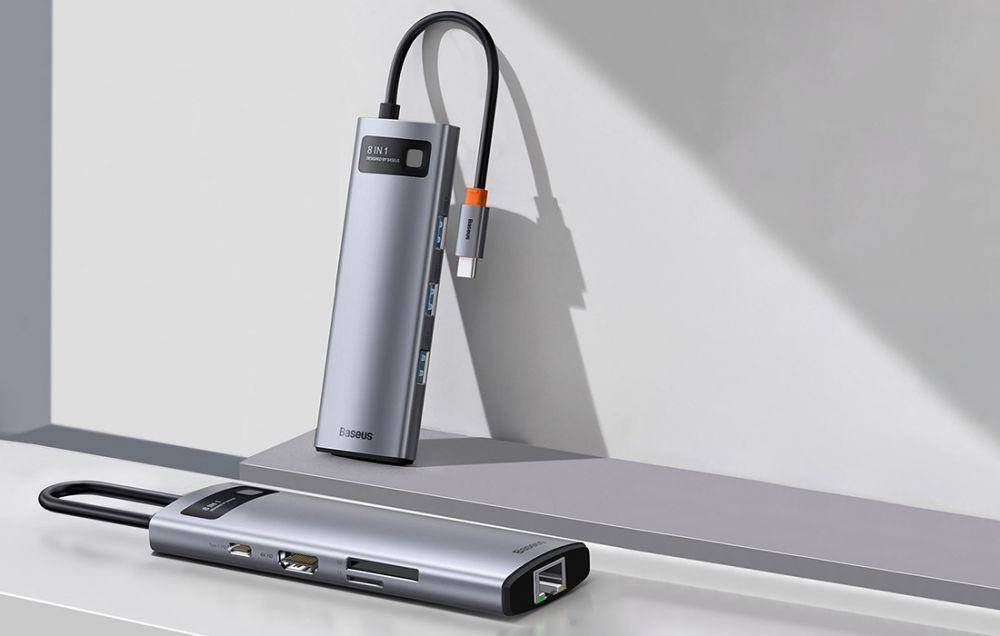 Baseus Metal Gleam Series 8-in-1 Multifunctional Type-C HUB Docking Station (baseusonline.com)