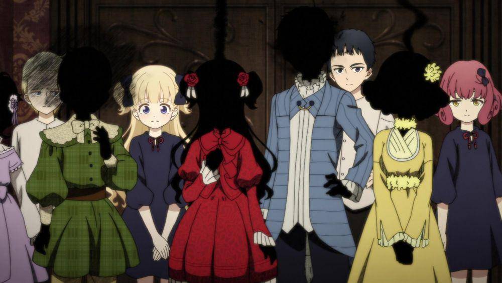 Anggota keluarga bayangan dan boneka hidup mereka. (dok. CloverWorks/Shadows House)
