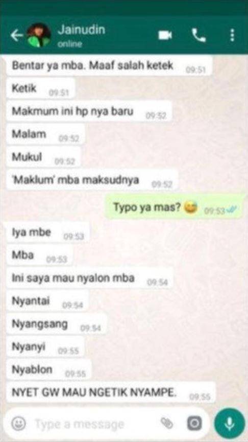 chat salah sebut (twitter.com/ndagels)
