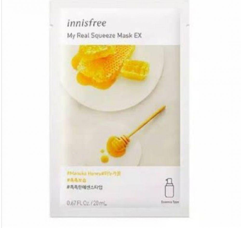 Innisfree My Real Squeeze Mask Manuka Honey (tokopedia.com/Glow Fiofeli)