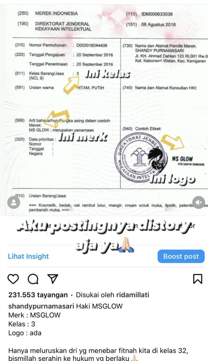 pembelaan Shandy Purnamasari (instagram.com/shandypurnamasari)