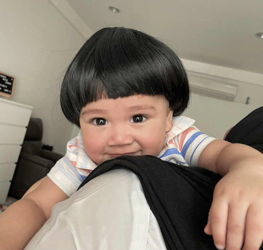 potret Rayyanza pakai wig (instagram.com/raffinagita1717)