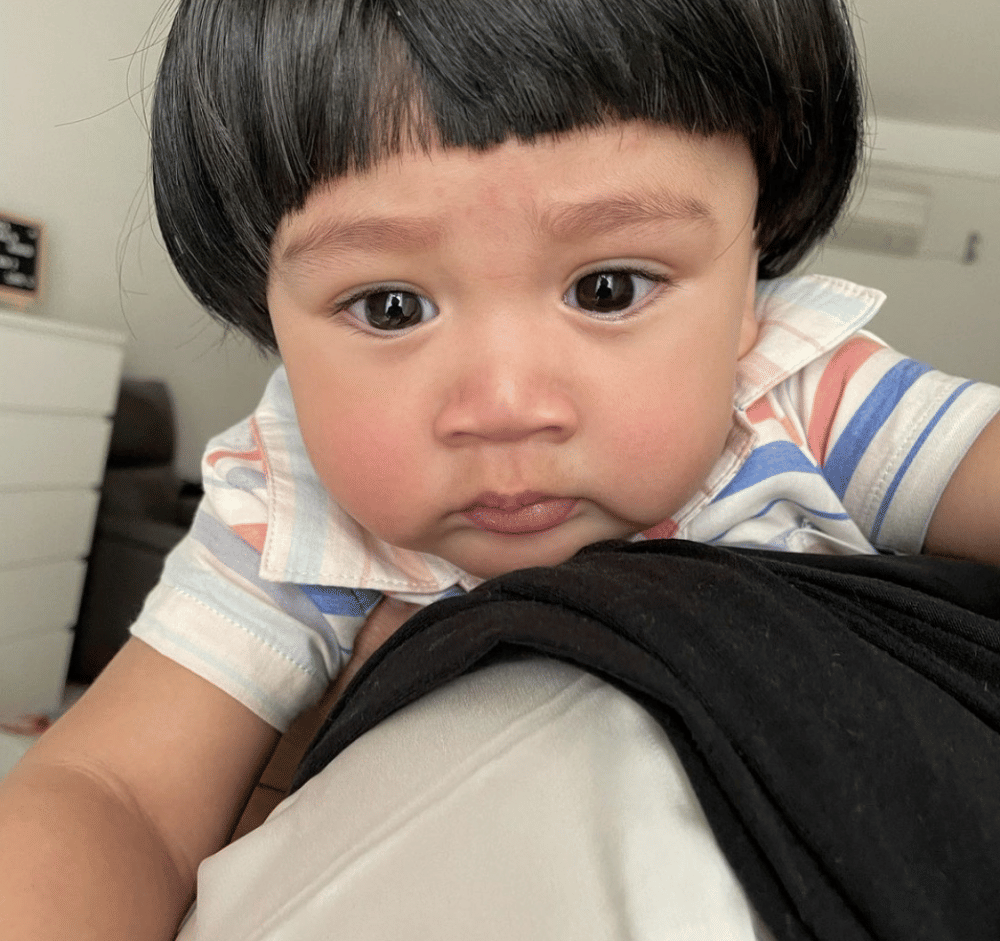 potret Rayyanza pakai wig (instagram.com/raffinagita1717)