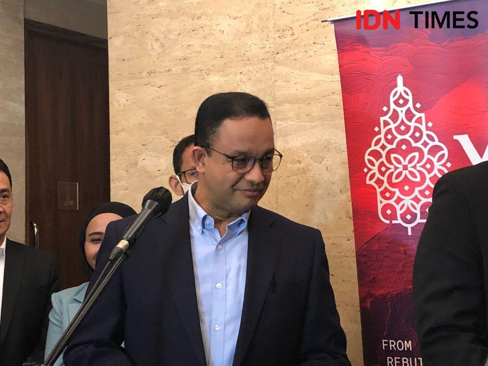 Gubernur DKI Jakarta Anies Baswedan dalam pertemuan Forum Y20 di Jakarta, Senin (18/7/2022). (IDN Times/Melani Putri)