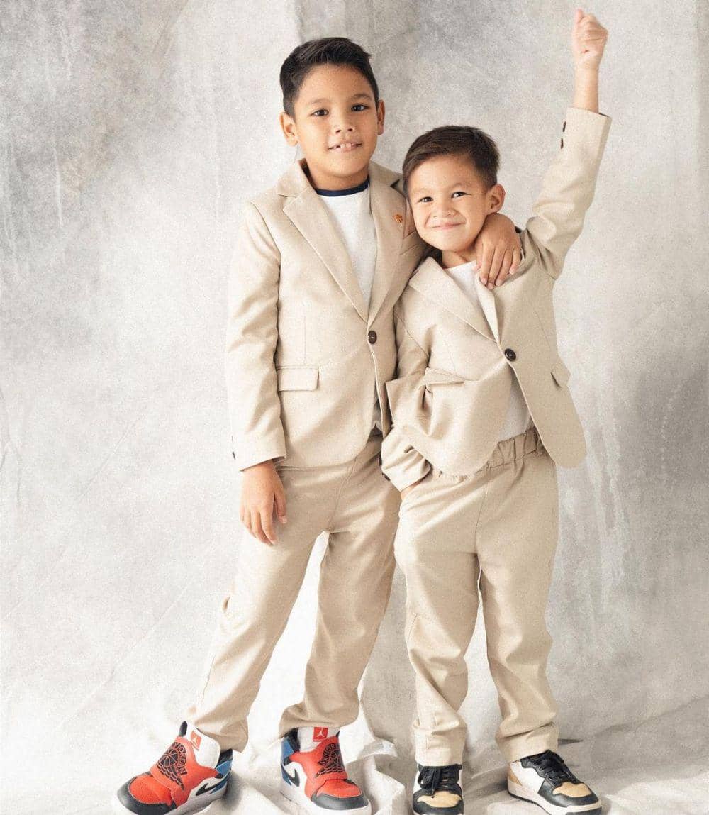 Arjuna Zayan Sugiono dan Kai Attar Sugiono (instagram.com/titi_kamall)