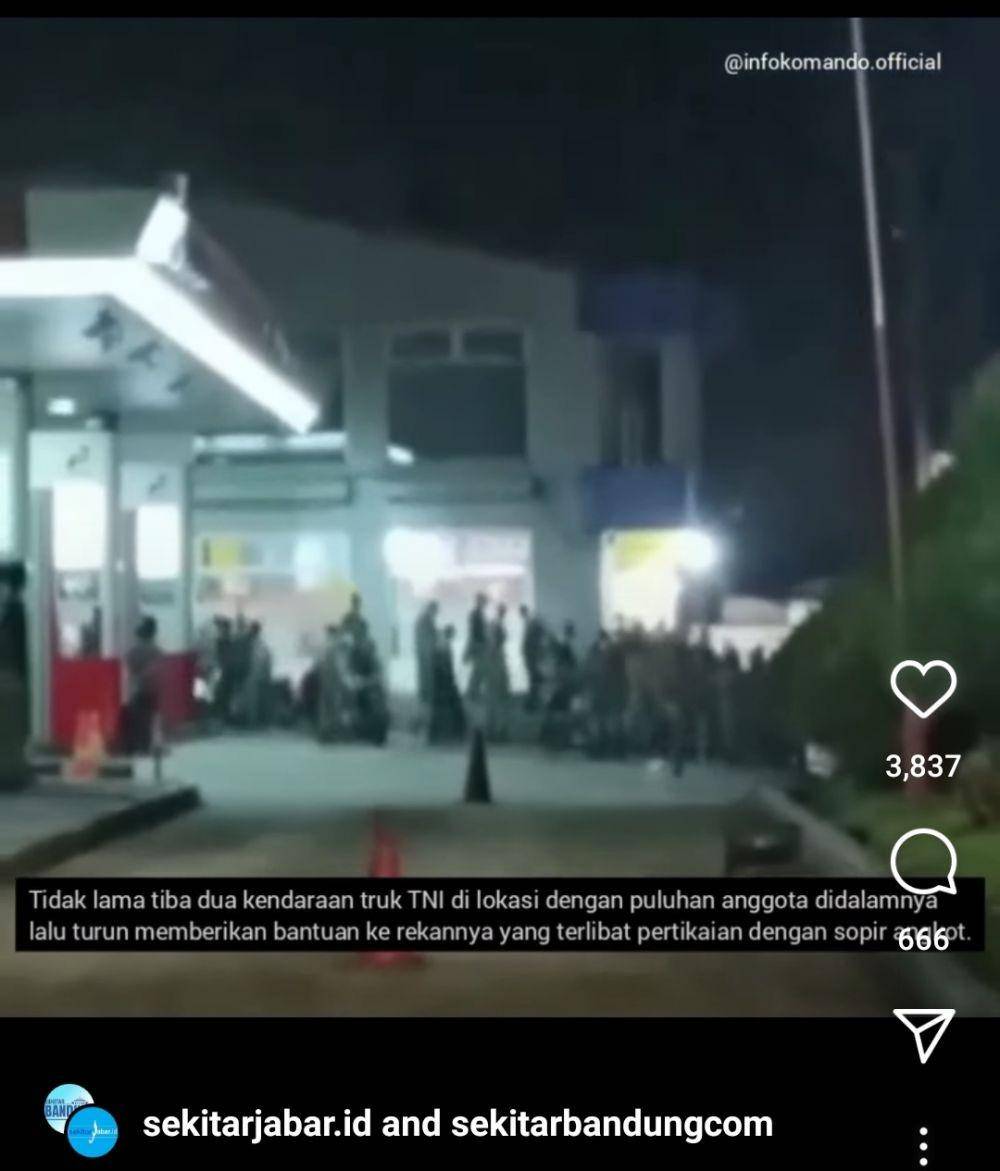 Tangkapan layar video diduga perselisihan anggota TNI dan supir angkot di Sukabumi. IDN Times/Istimewa