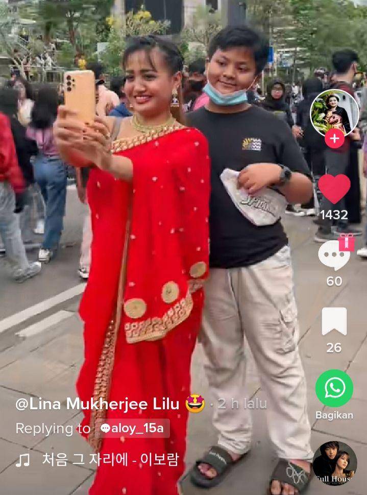 potret Lina Mukherjee (tiktok.com/Lina Mukherjee Lilu)