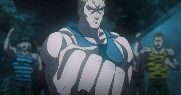 Tanktop Army saat melawan Garou ( Dok. J.C.Staff / One Punch Man s2 )