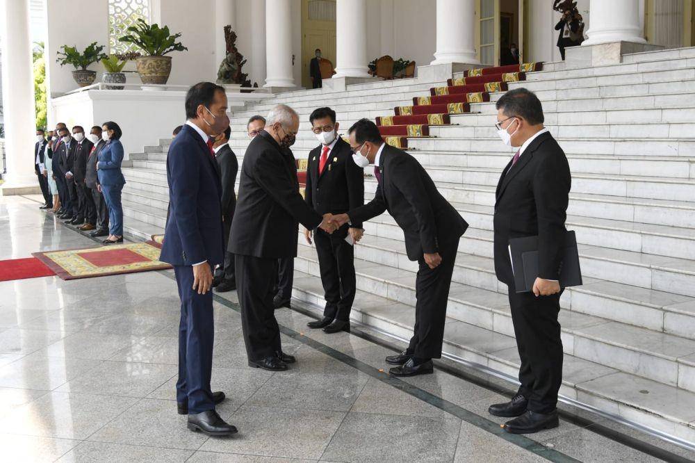 Presiden Jokowi terima kunjungan kerja Presiden Republik Demokratik Timor Leste, José Ramos-Horta di Istana Bogor (dok. Sekretariat Presiden)