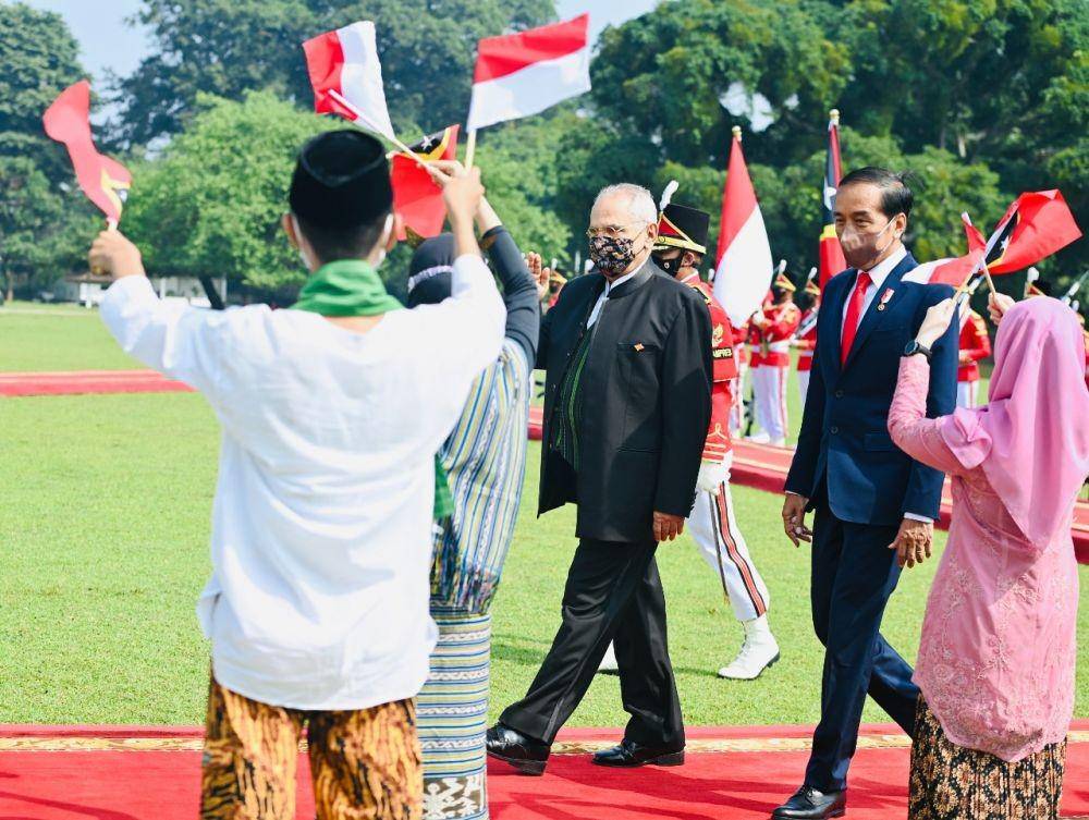 Presiden Jokowi terima kunjungan kerja Presiden Republik Demokratik Timor Leste, José Ramos-Horta di Istana Bogor (dok. Sekretariat Presiden)