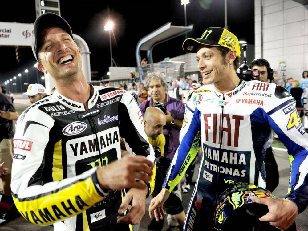 Colin Edwards dan Valentino Rossi (motogp.com)